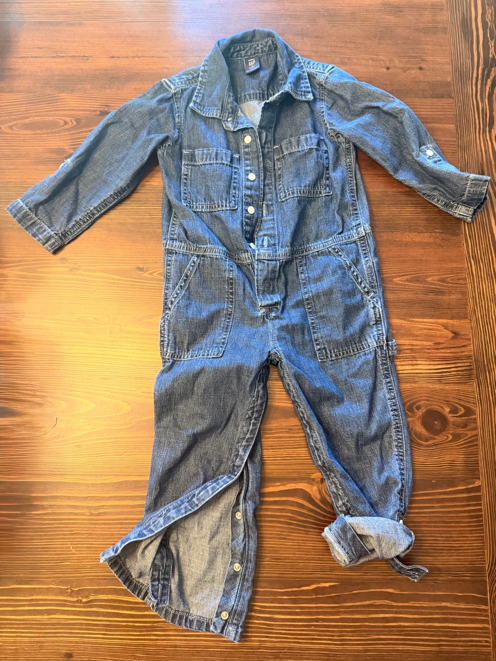 Gap Classic Blue Denim Kids One-Piece Jumpsuit